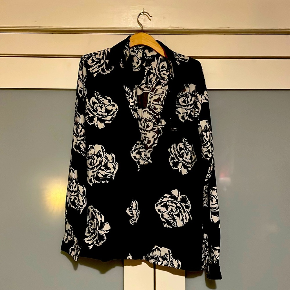 Black white floral. Great material
